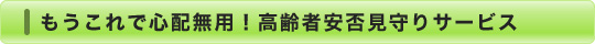 もうこれで心配無用！高齢者安否見守りサービス