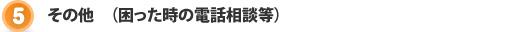 その他　（困った時の電話相談等）