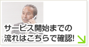 サービス開始までの流れはこちらで確認！